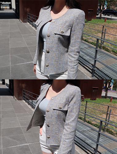 [only annie's/요청 재입고/라스트세일/당일출고] linen tweed jacket (2color/2size!)